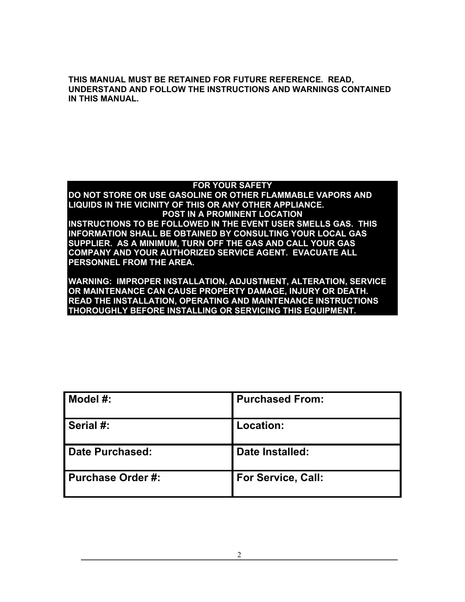 Lang Manufacturing AGC User Manual | Page 2 / 19