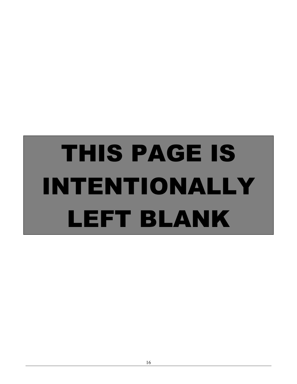 This page is intentionally left blank | Lang Manufacturing CLGPB-36A-S User Manual | Page 16 / 17