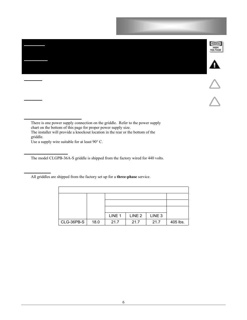 Installation | Lang Manufacturing CLGPB-36A-S User Manual | Page 6 / 17