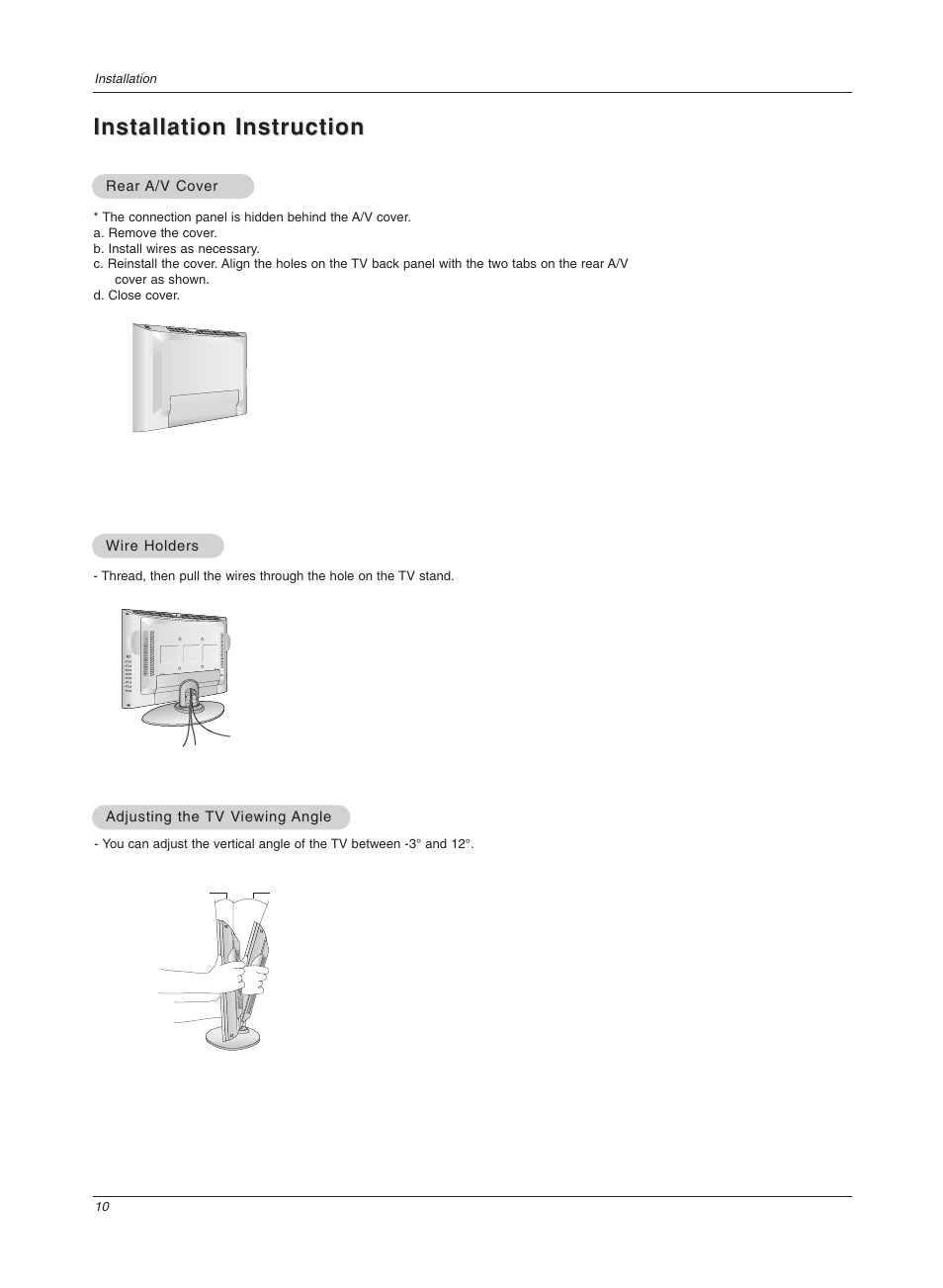 Installation instruction | LG Z20LA7R User Manual | Page 10 / 28