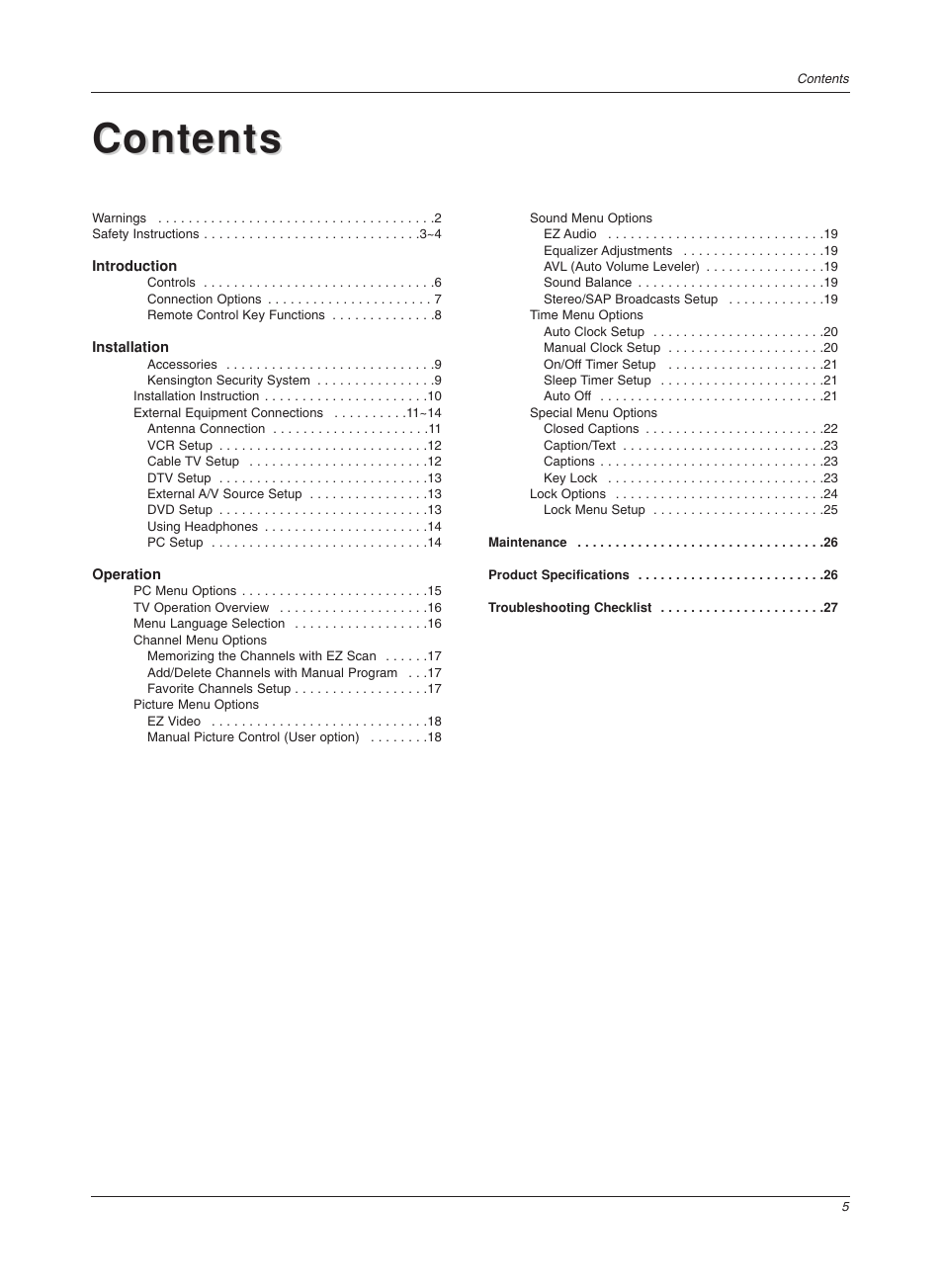 LG Z20LA7R User Manual | Page 5 / 28