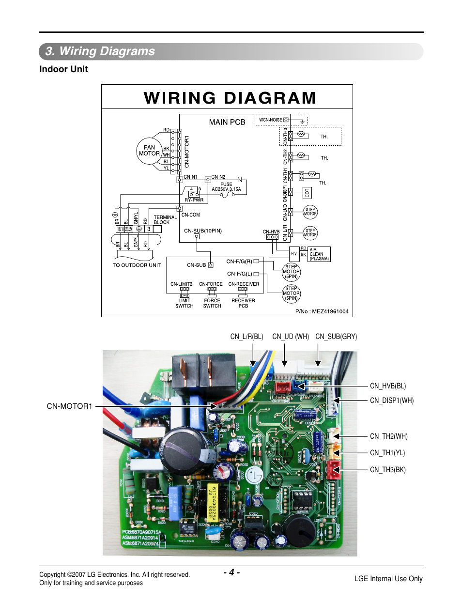 Wiring diagrams | LG LAU185HV User Manual | Page 4 / 9