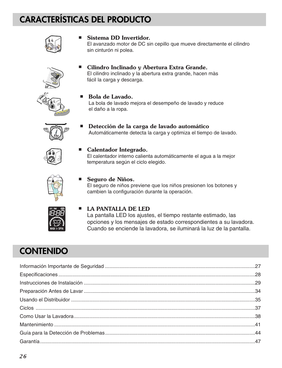 LG WM2233H* User Manual | Page 26 / 48