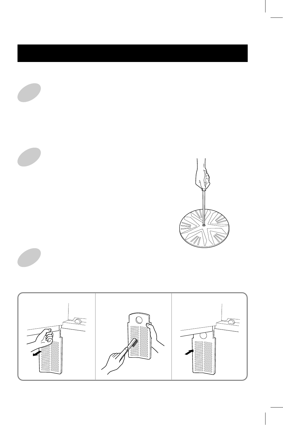 Care and maintenance, Washing machine, Pulsator | Overflow filter | LG WP-580N User Manual | Page 13 / 16