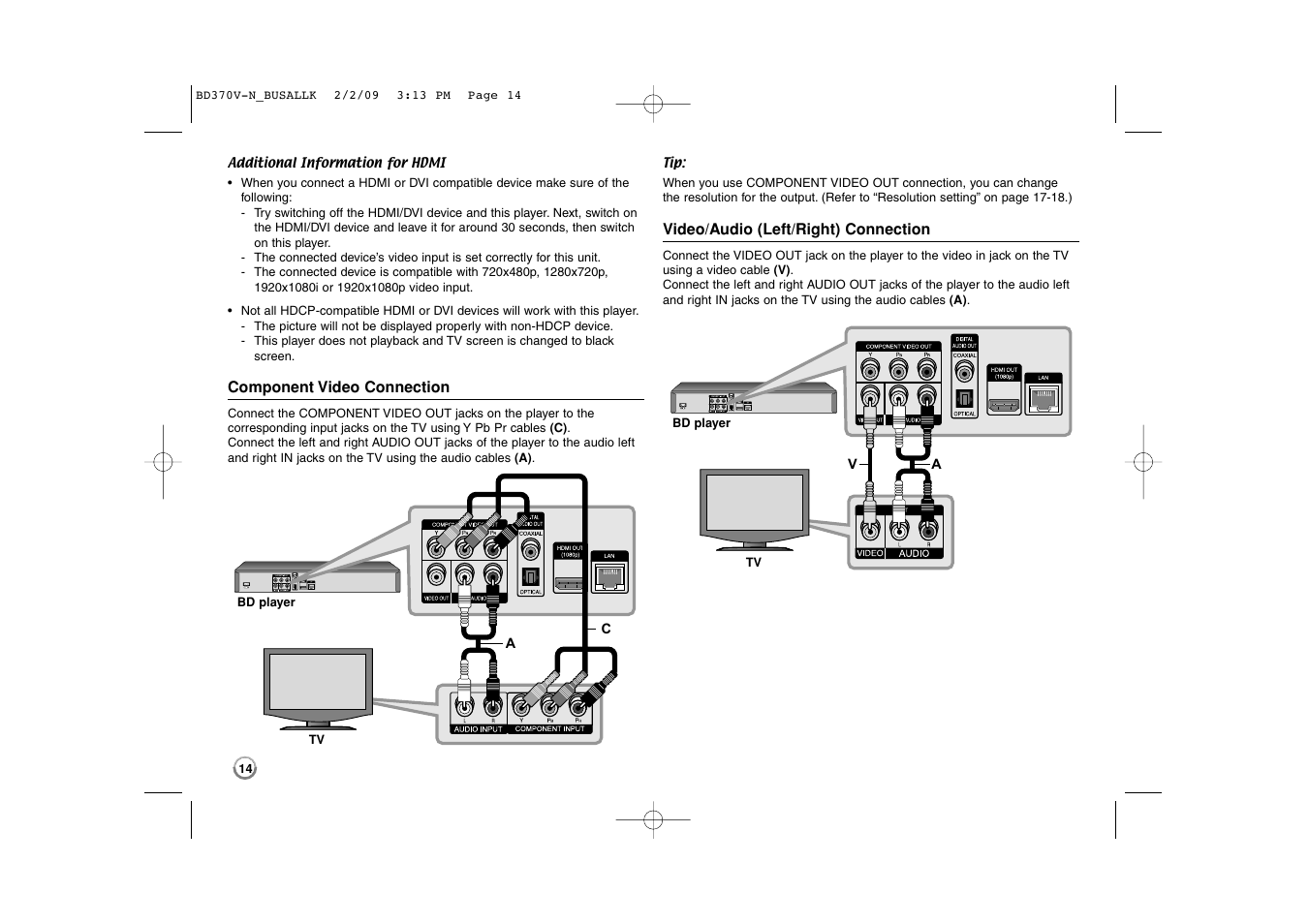 LG BD370 User Manual | Page 14 / 52