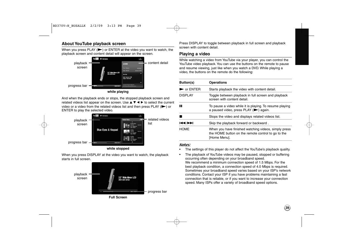 LG BD370 User Manual | Page 39 / 52