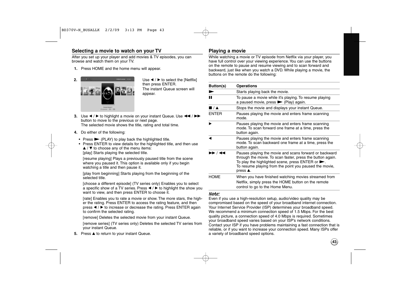 LG BD370 User Manual | Page 43 / 52