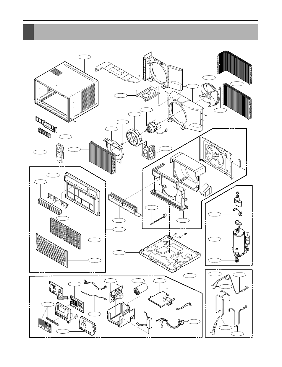 Exploded view, Service manual 41 exploded view, Cooling model | LG LW1500PR User Manual | Page 41 / 50