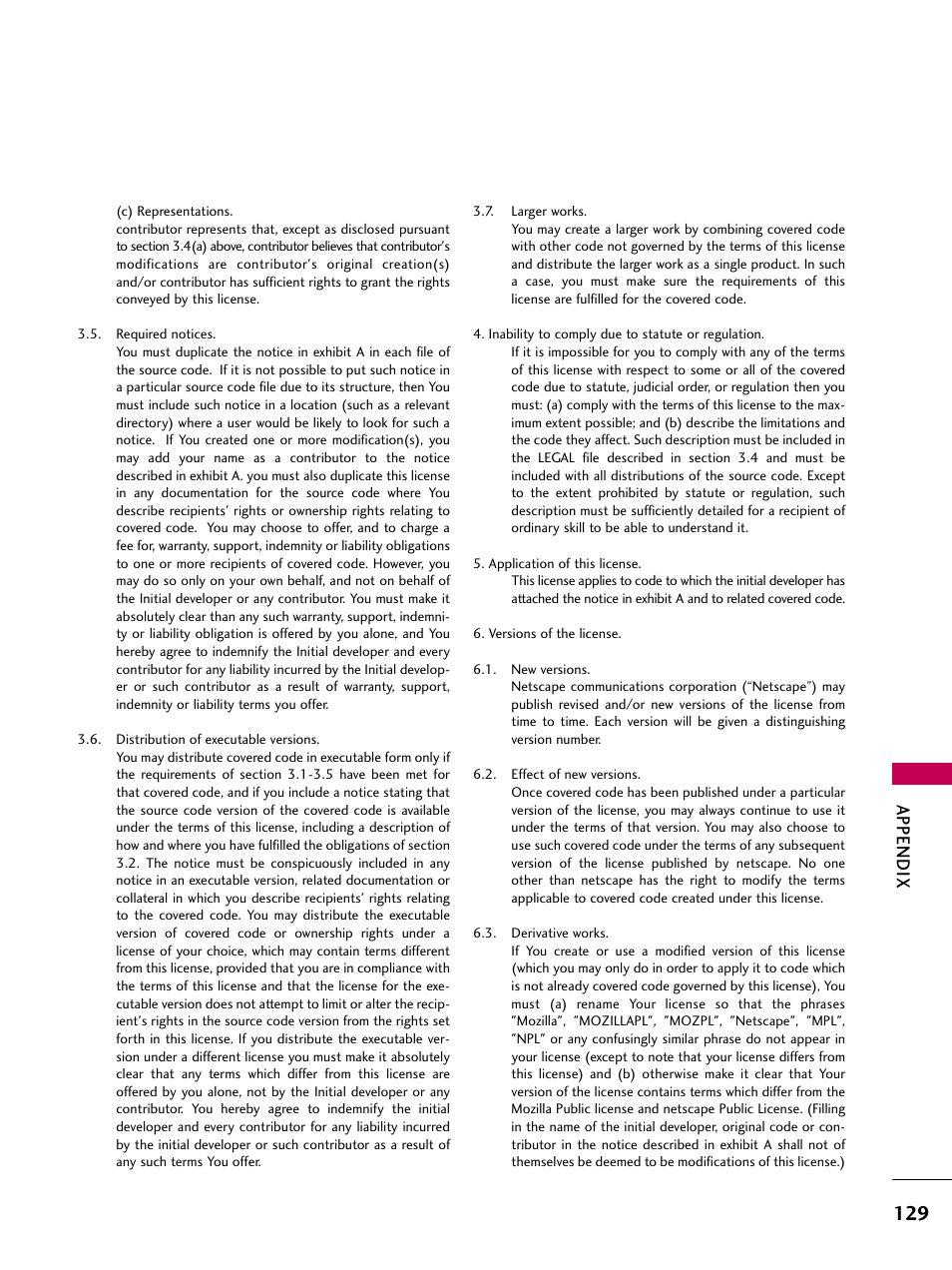 Appendix | LG SAC30708043 User Manual | Page 131 / 134