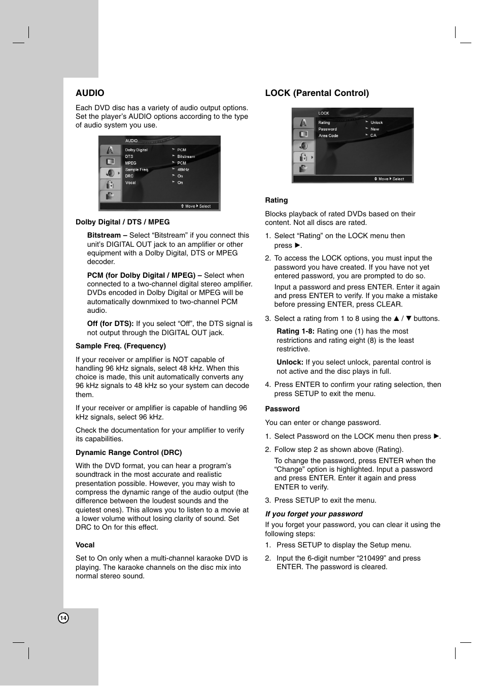 LG DNX190MH User Manual | Page 14 / 26