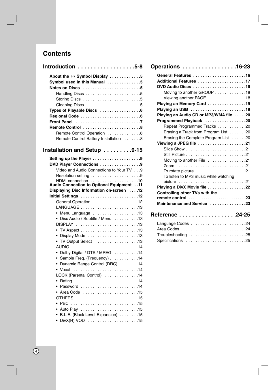 LG DNX190MH User Manual | Page 4 / 26