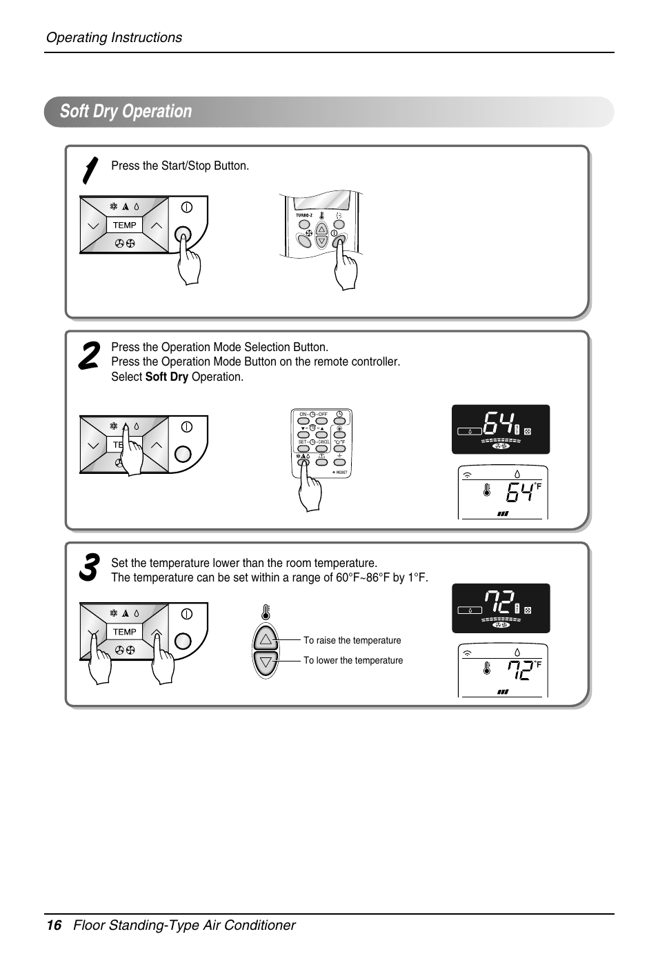 Soft dry operation | LG Air Conditioner User Manual | Page 16 / 28