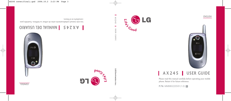 LG AX245 User Manual | 200 pages
