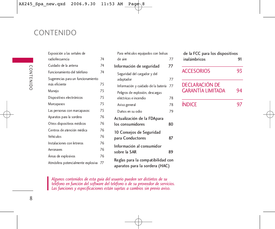 LG AX245 User Manual | Page 109 / 200
