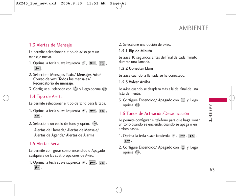 Ambiente | LG AX245 User Manual | Page 164 / 200