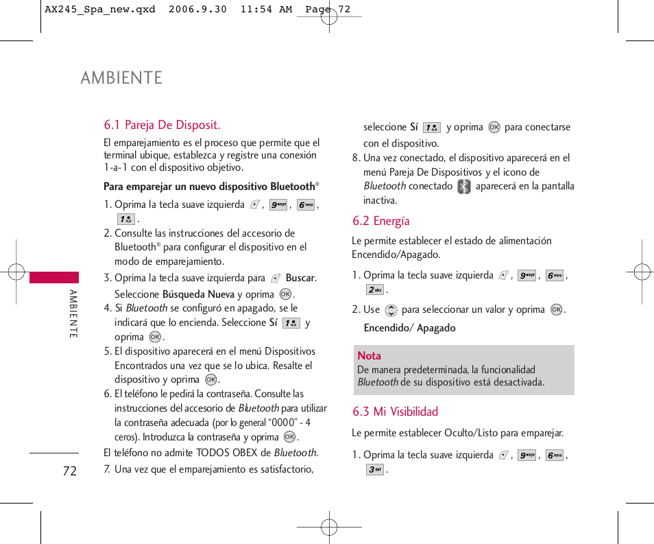 Ambiente | LG AX245 User Manual | Page 173 / 200