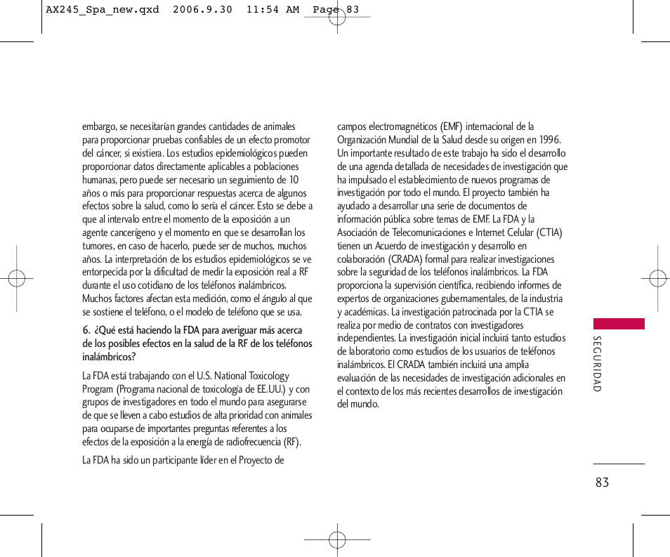 LG AX245 User Manual | Page 184 / 200