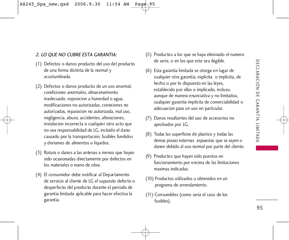 LG AX245 User Manual | Page 196 / 200