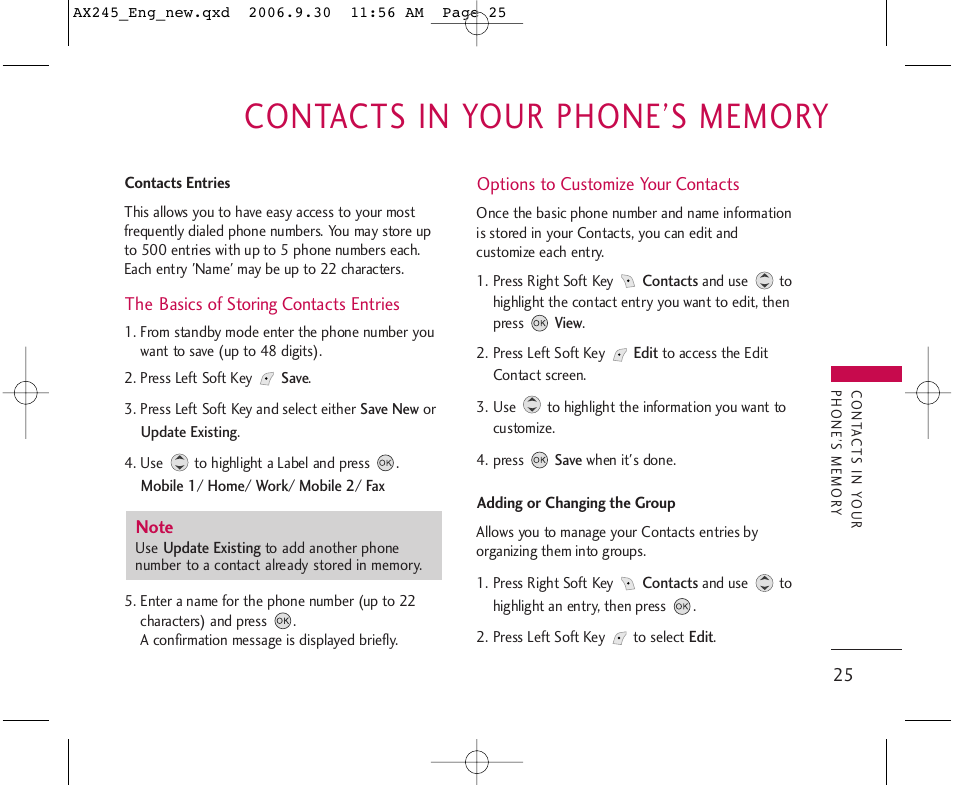 LG AX245 User Manual | Page 27 / 200