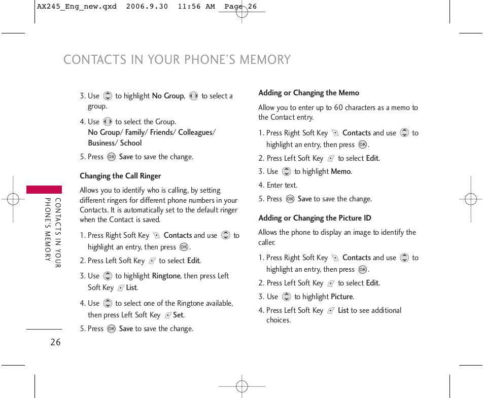 LG AX245 User Manual | Page 28 / 200