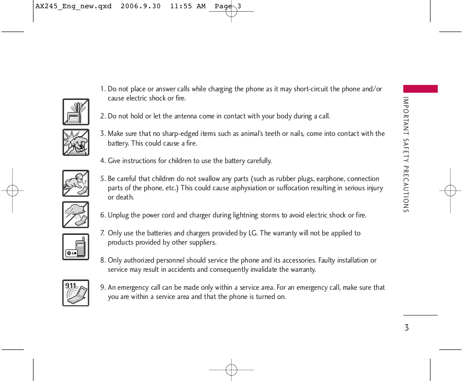 LG AX245 User Manual | Page 5 / 200