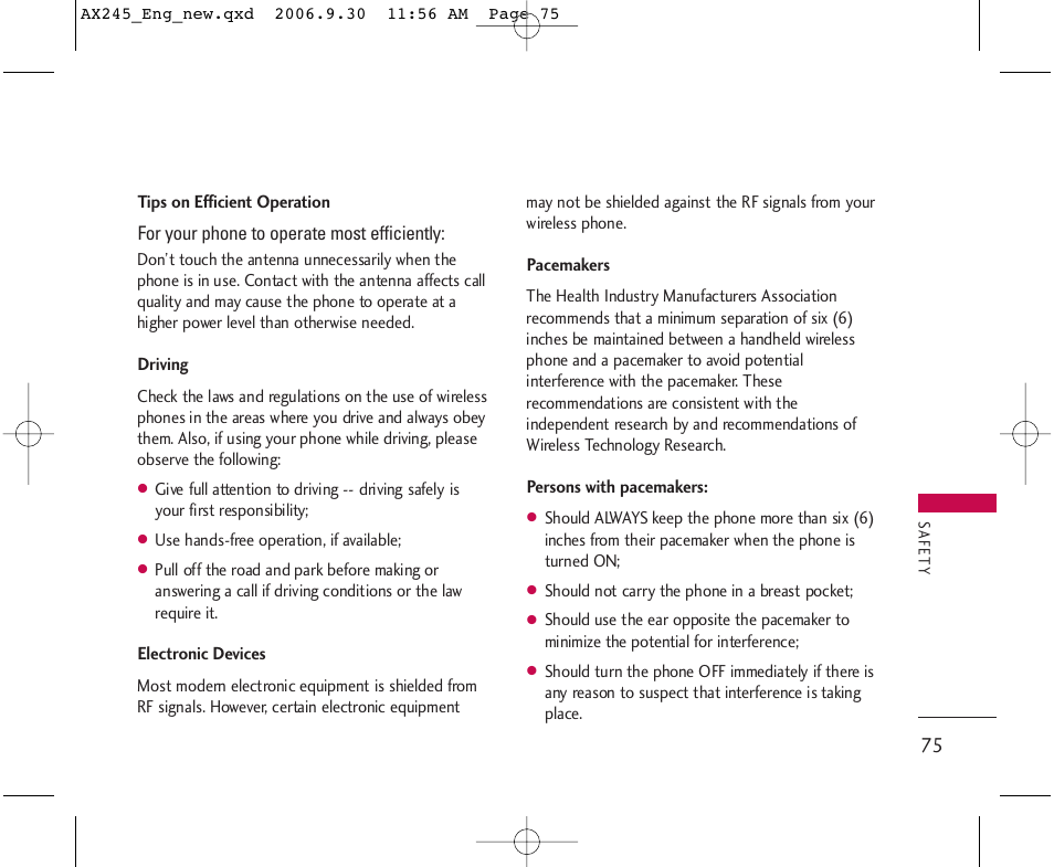 LG AX245 User Manual | Page 77 / 200