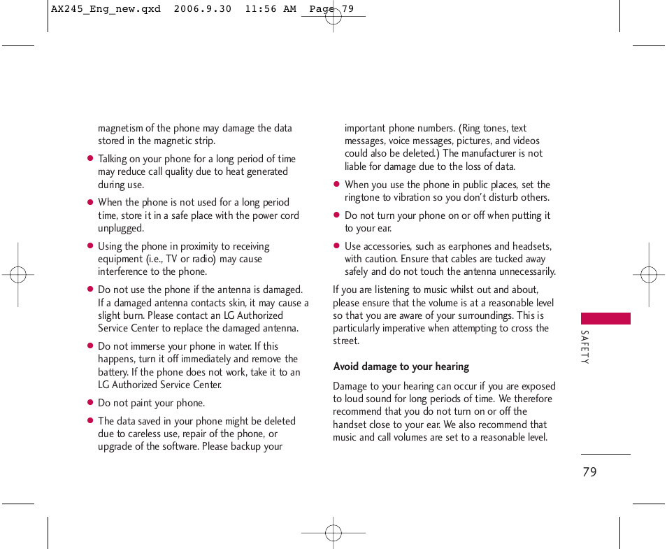 LG AX245 User Manual | Page 81 / 200
