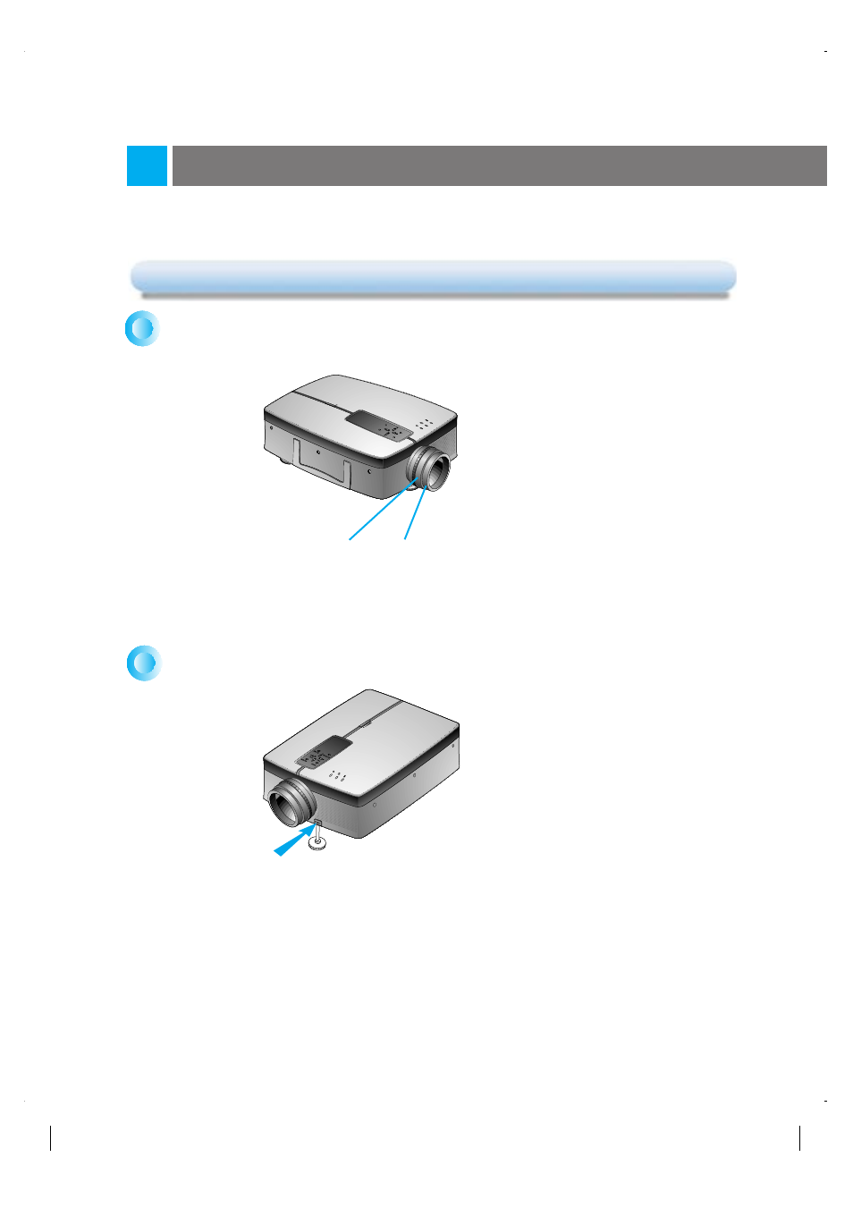 Operating the projector, Focusing and positioning the screen image | LG LP-XG2 User Manual | Page 24 / 46