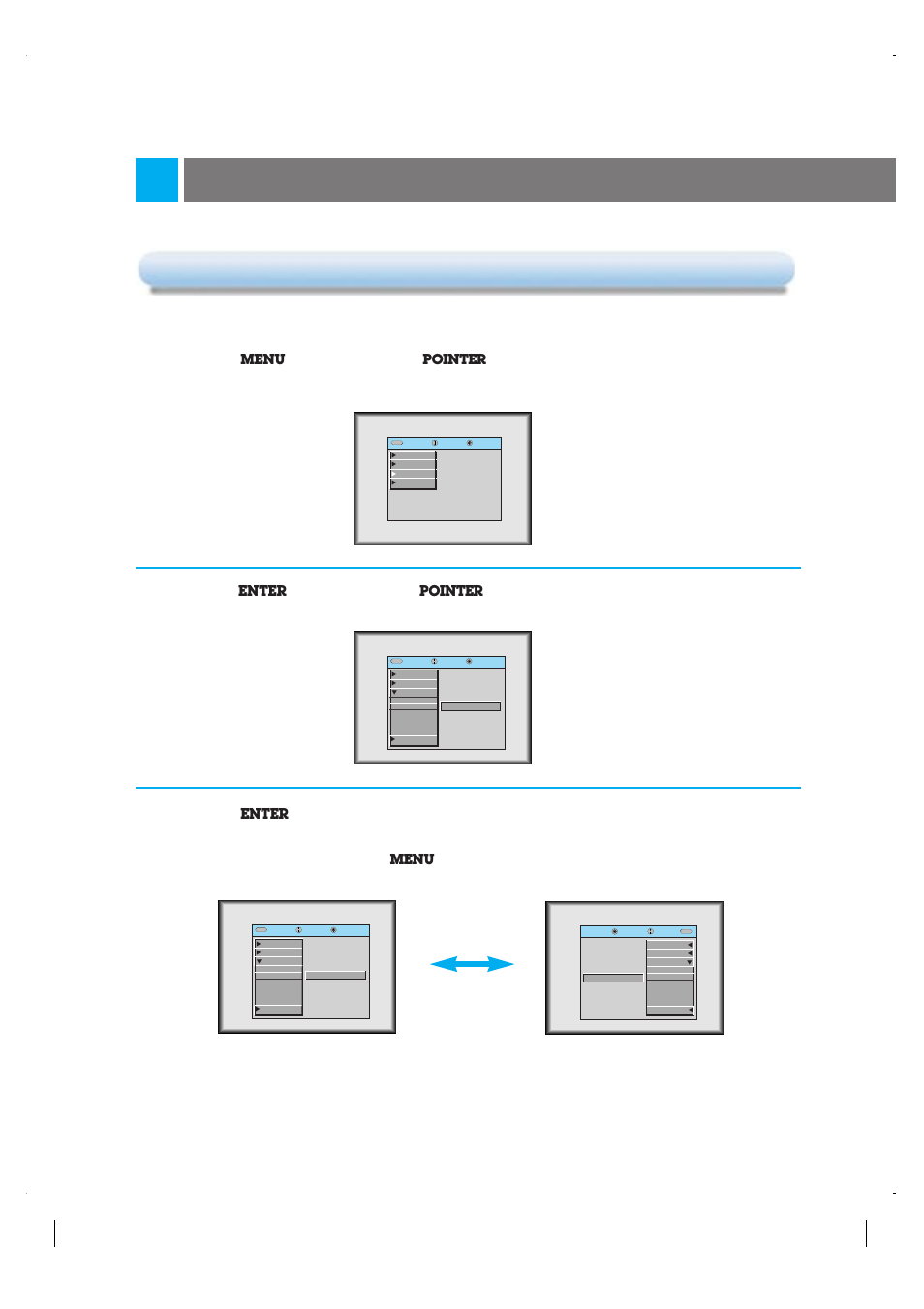Using flip horizontal / vertical function, Flip horizontal function, Press the | Button and move the, Button up or down to select the special menu, Button to see reversed image | LG LP-XG2 User Manual | Page 30 / 46