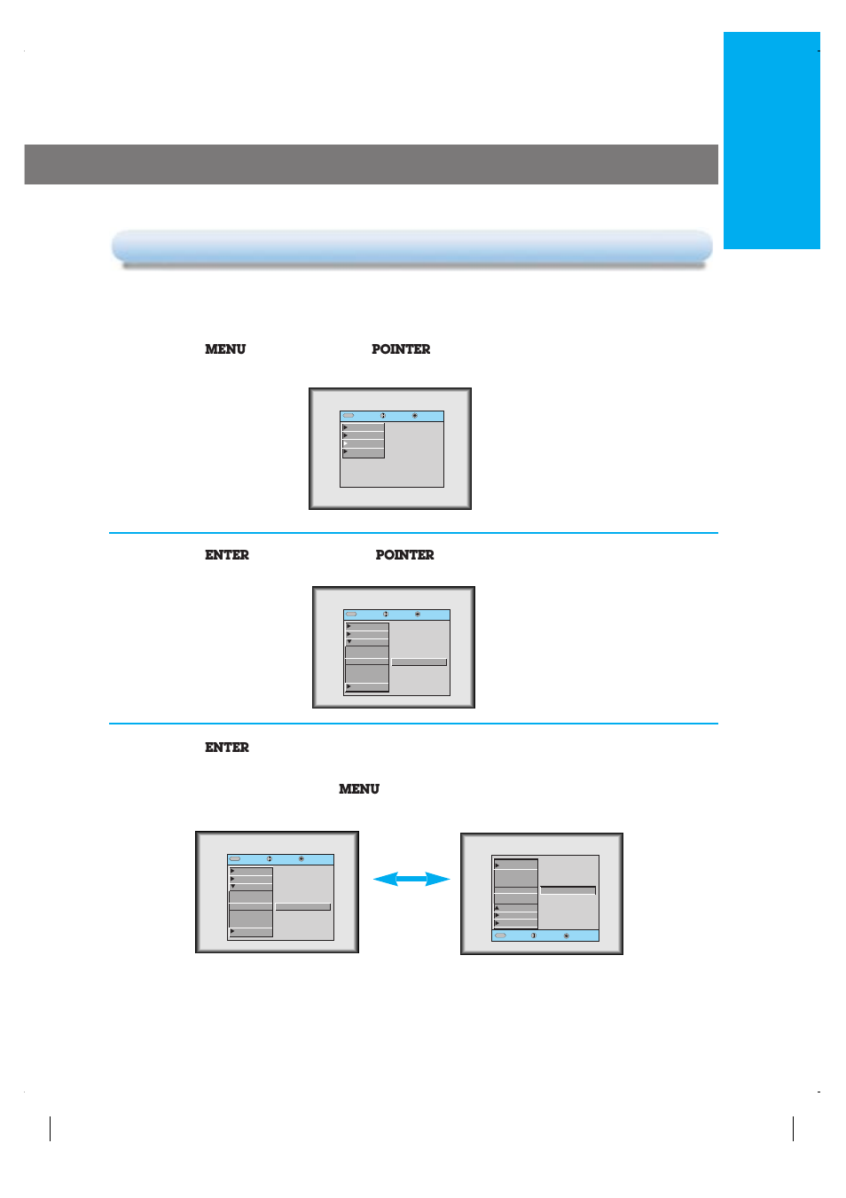 Flip v, Flip v ertical function ertical function, English | Press the, Button and move the, Button up or down to select the special menu, Button up or down to select [ flip vertical ] item, Button to see reversed image | LG LP-XG2 User Manual | Page 31 / 46