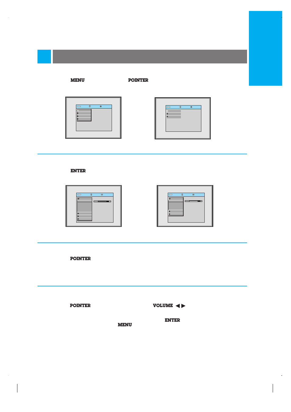 Adjusting video, English, Press the | Button and move the, Button up or down to select each video menu, Move the, Button left or right or press the, Button | LG LP-XG2 User Manual | Page 39 / 46