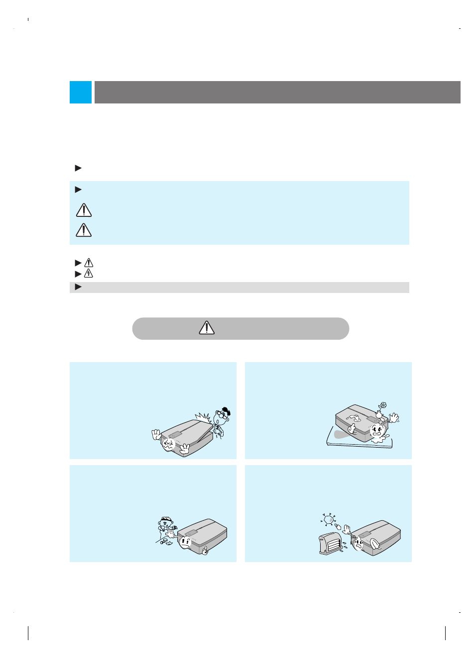 Safety instructions, Warning | LG LP-XG2 User Manual | Page 4 / 46