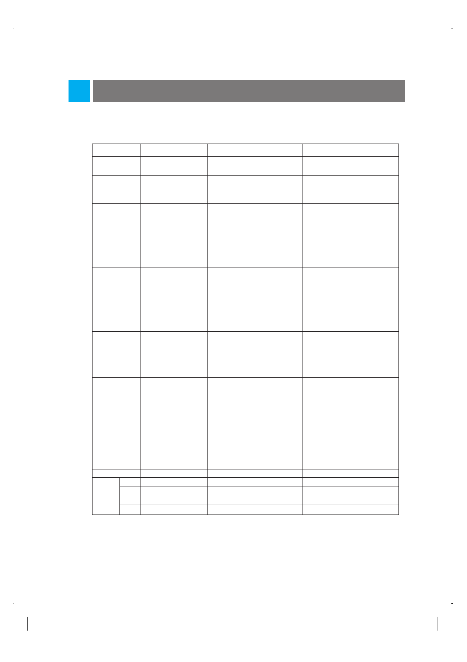 Supported monitor display | LG LP-XG2 User Manual | Page 42 / 46