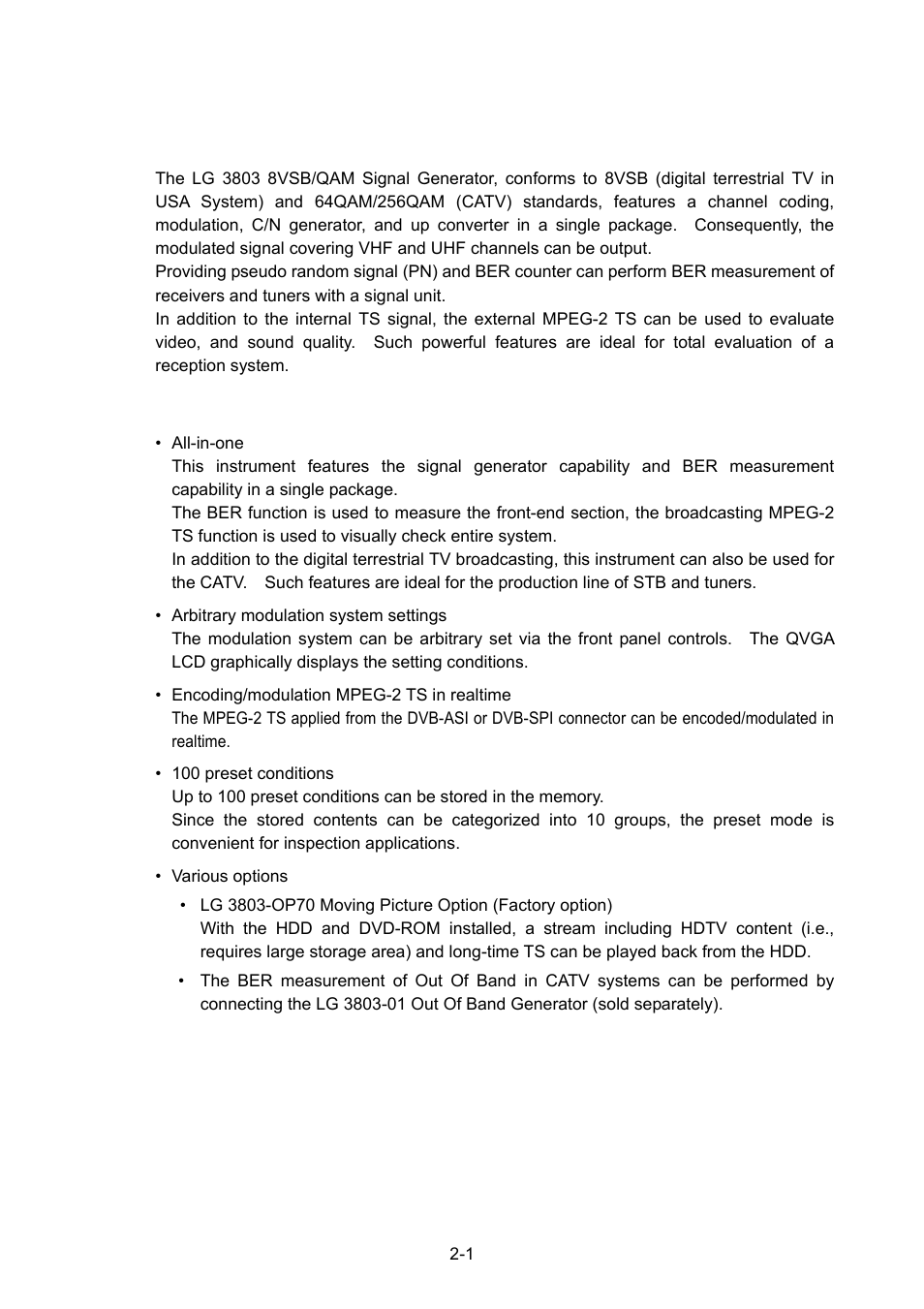 Specifications | LG 3803 User Manual | Page 11 / 57