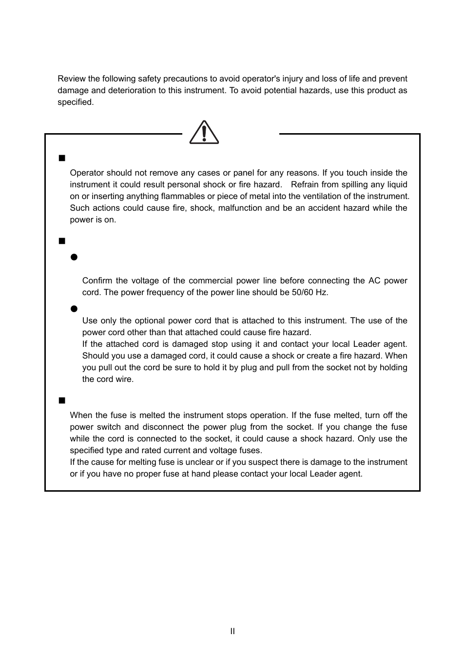 General safety summary | LG 3803 User Manual | Page 5 / 57