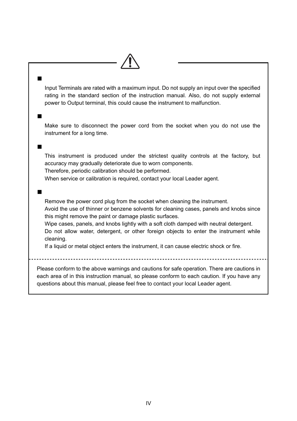 General safety summary | LG 3803 User Manual | Page 7 / 57