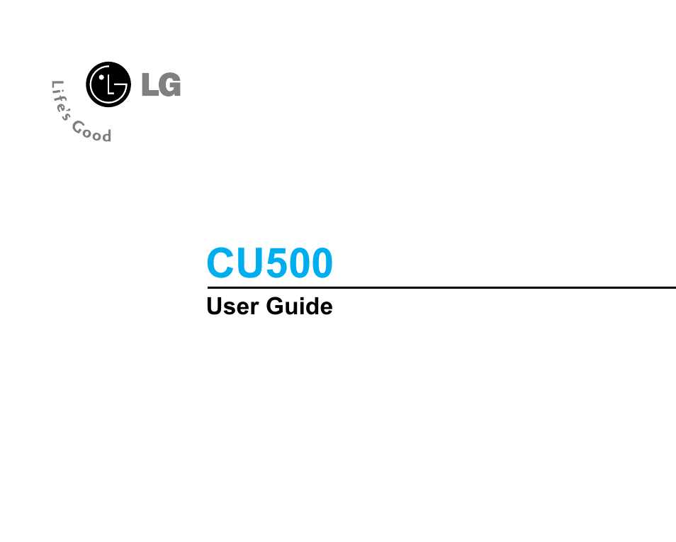 Cu500 | LG CU500 User Manual | Page 3 / 218