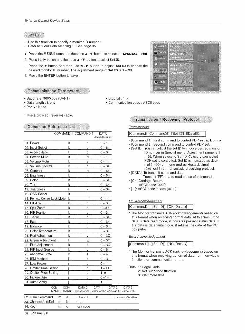 LG RU-42PX10C User Manual | Page 34 / 44