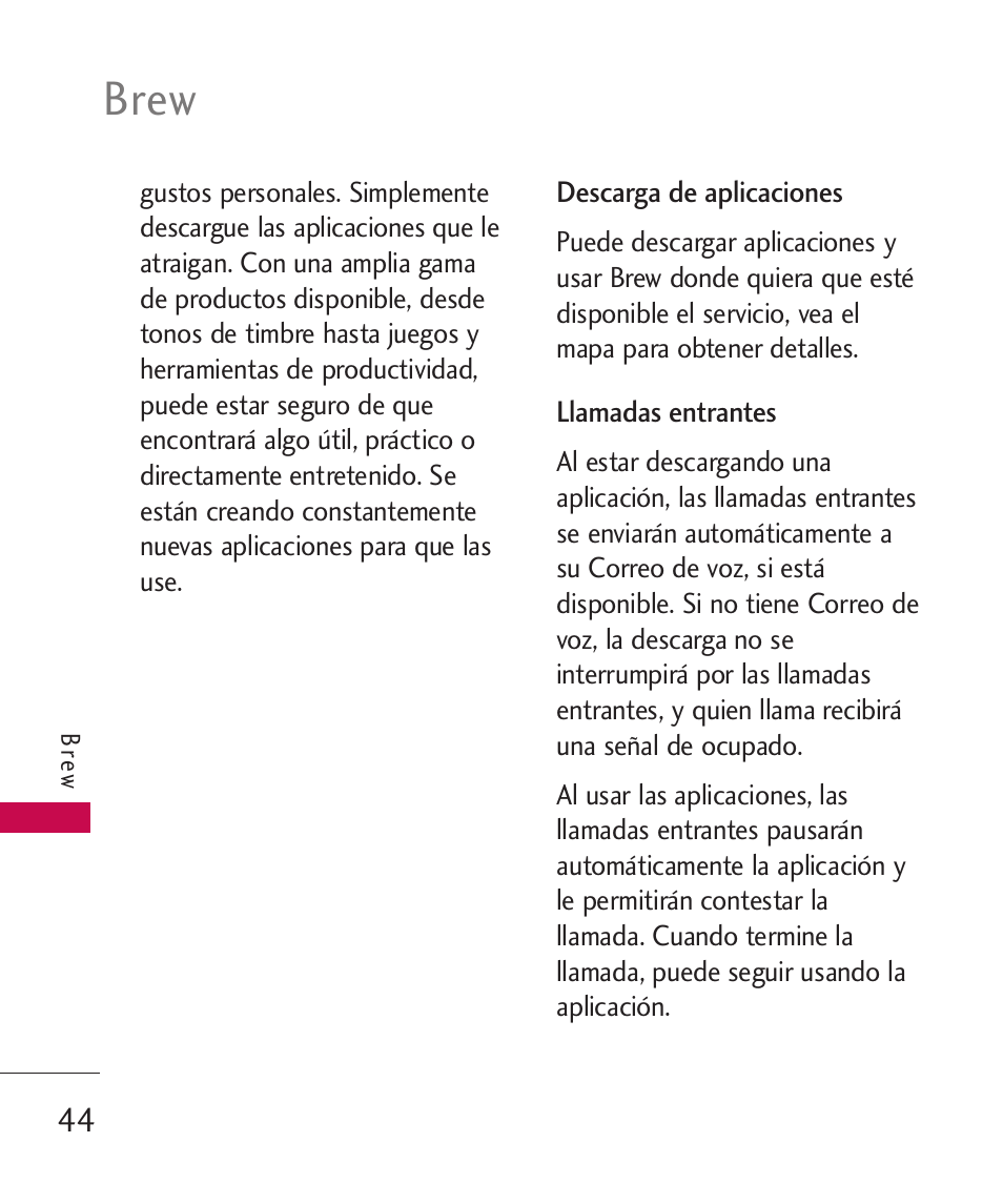 Brew | LG 260 User Manual | Page 159 / 240