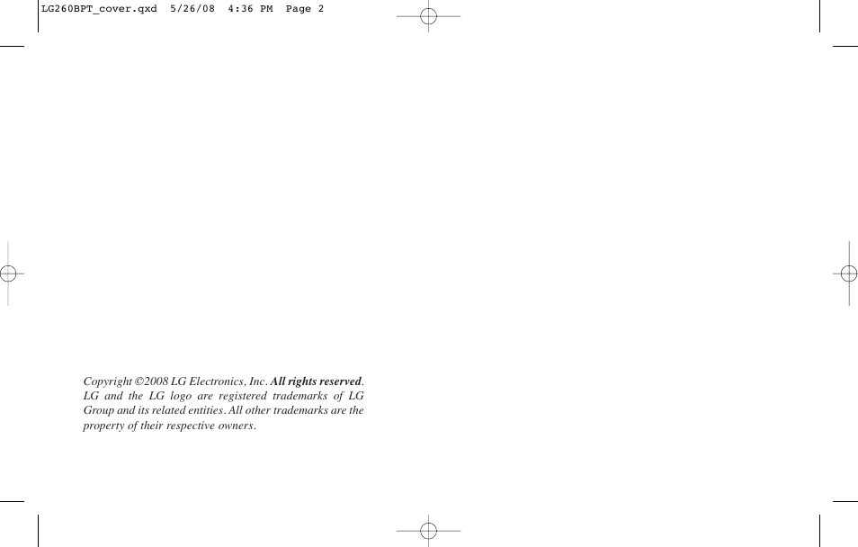 LG 260 User Manual | Page 2 / 240