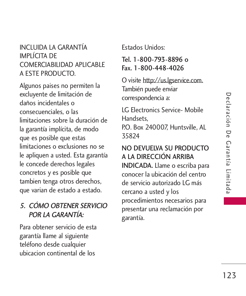 LG 260 User Manual | Page 238 / 240