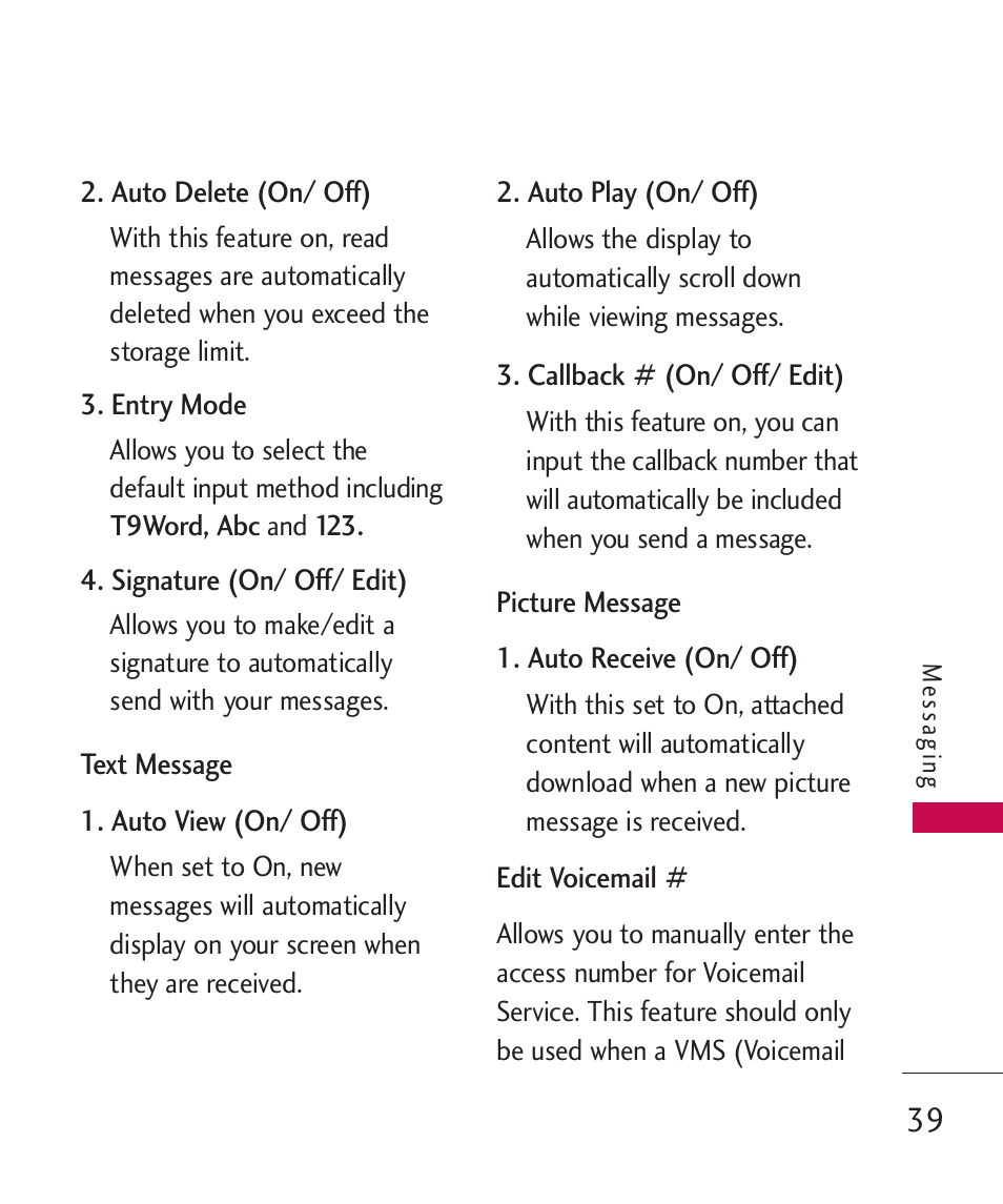 LG 260 User Manual | Page 41 / 240