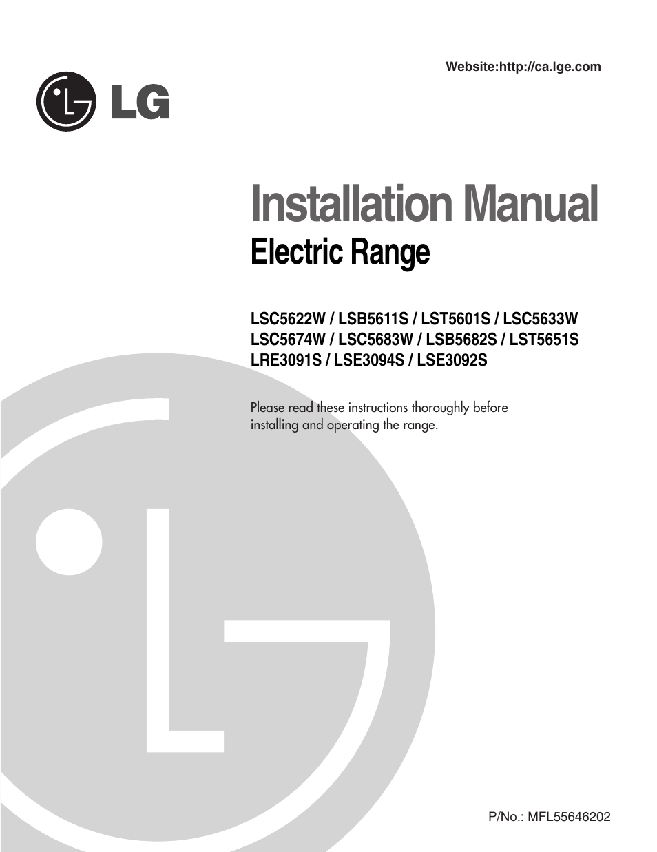 LG MFL55646202 User Manual | 6 pages