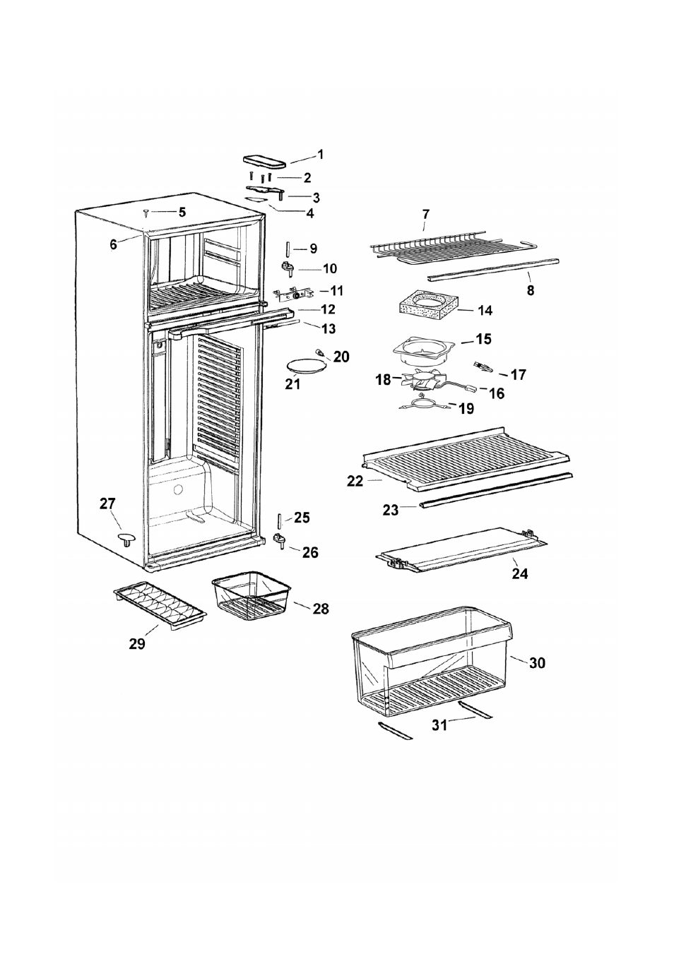Cabinet top freezer | LG E440T User Manual | Page 16 / 35