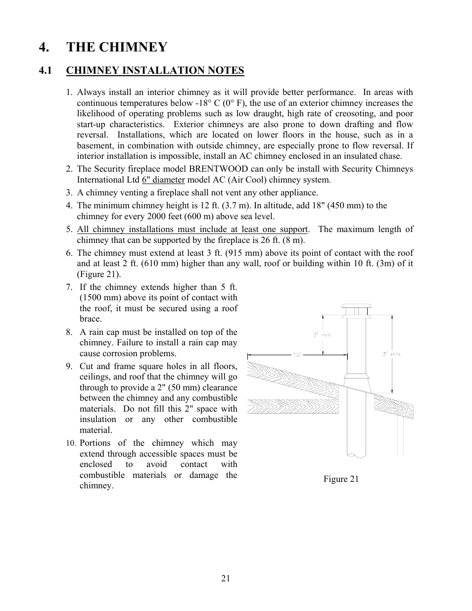 The chimney | LG P1BRENTW-A User Manual | Page 23 / 34