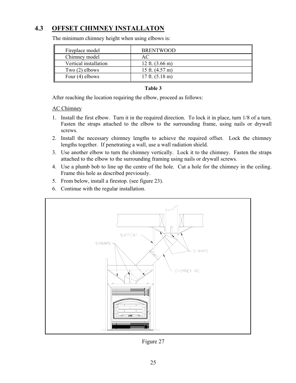 3 offset chimney installaton | LG P1BRENTW-A User Manual | Page 27 / 34