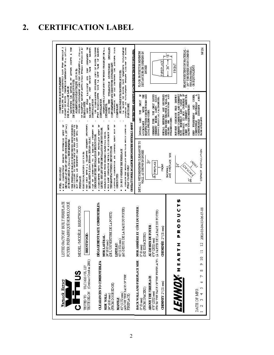 Certification label | LG P1BRENTW-A User Manual | Page 4 / 34