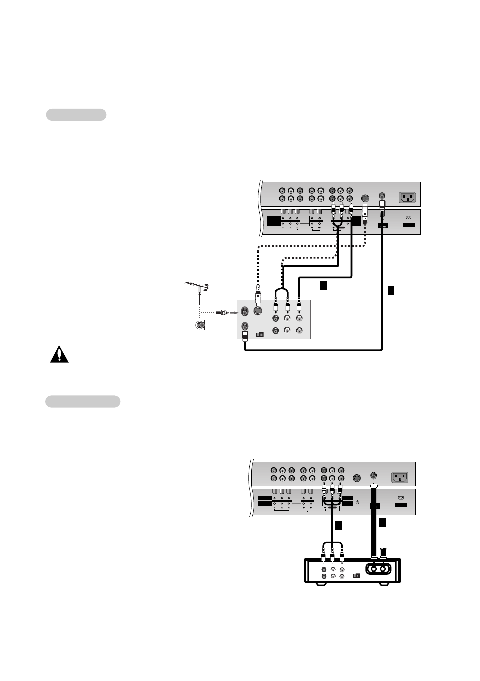 Connection option 1, Connection option 2, Vcr setup | Cable, Cable tv setup tv setup, Vcr cable box, Owner’s manual 13 installation | LG RU-42PZ71 User Manual | Page 13 / 52