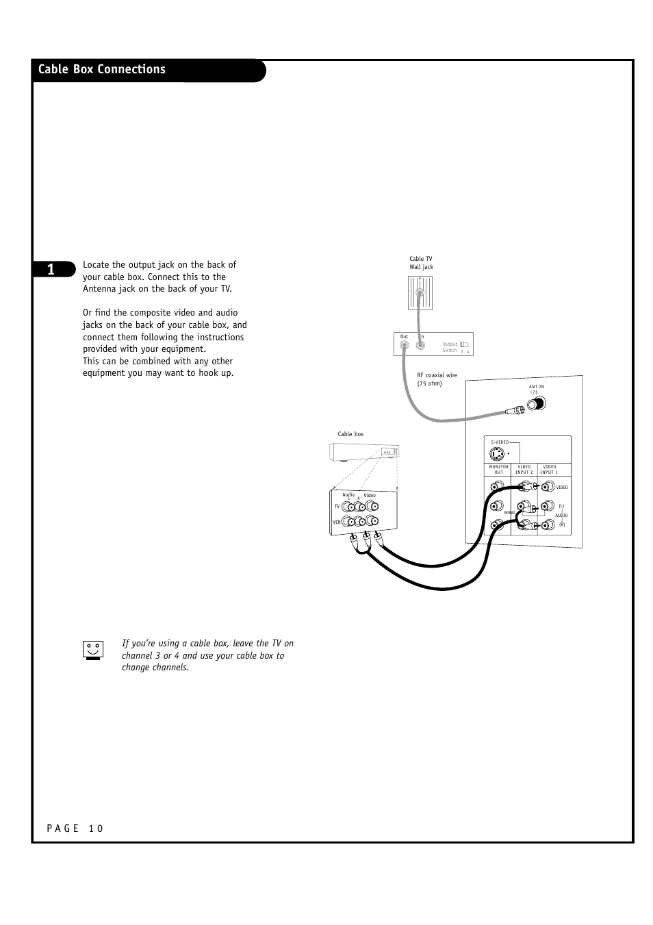 Cable box connections | LG RU-60SZ30 User Manual | Page 10 / 60