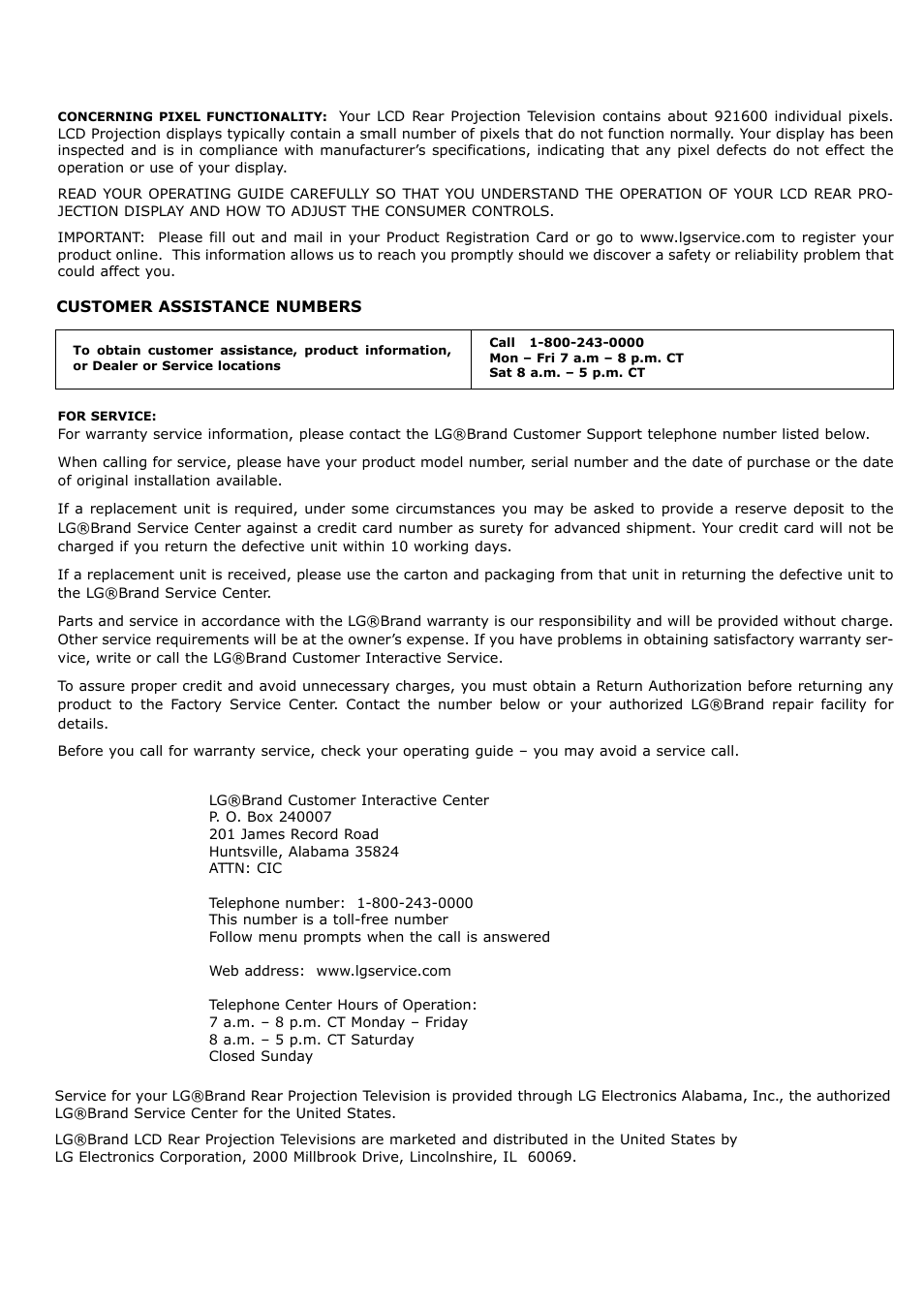 LG RU-60SZ30 User Manual | Page 59 / 60